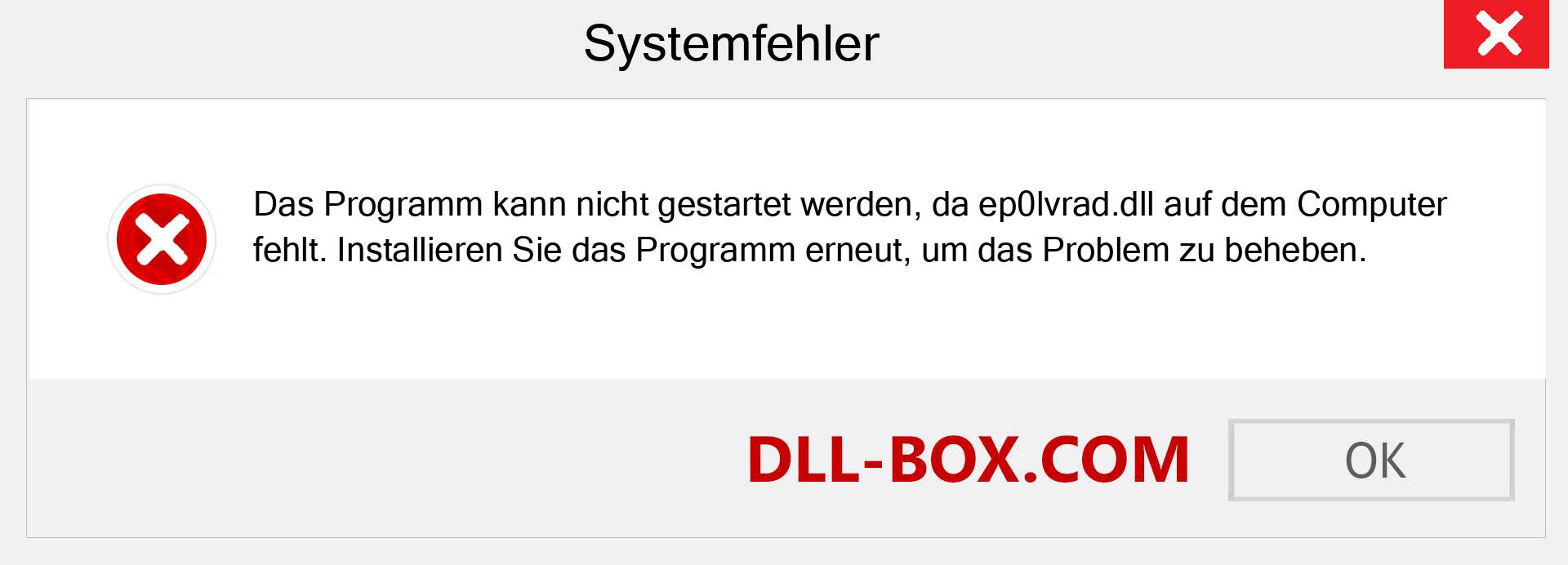 ep0lvrad.dll-Datei fehlt?. Download für Windows 7, 8, 10 - Fix ep0lvrad dll Missing Error unter Windows, Fotos, Bildern